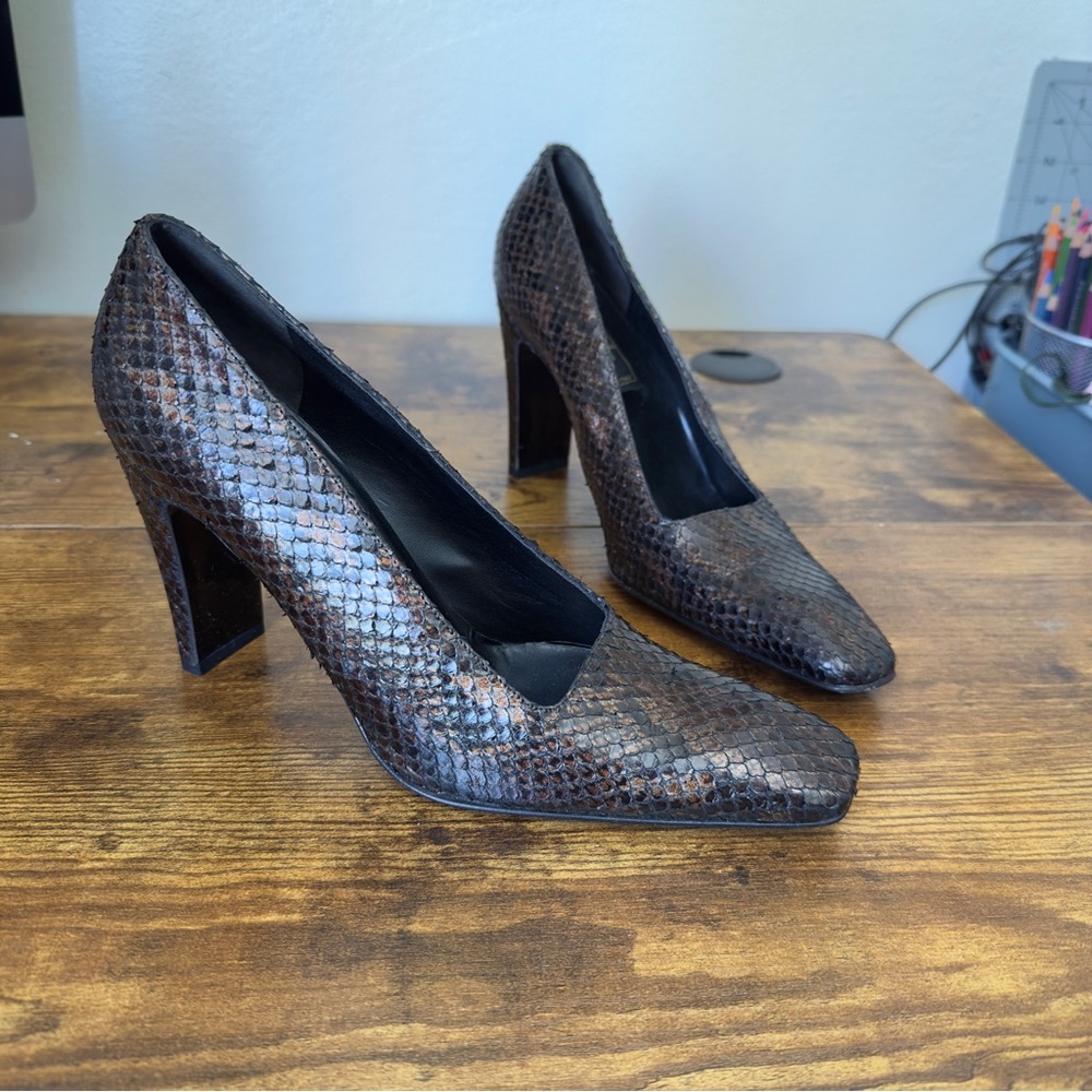 Fendi Snakeskin Pattern Heels